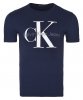 T-shirt koszulka Calvin Klein Jeans męska z okrągłym dekoldem granatowa